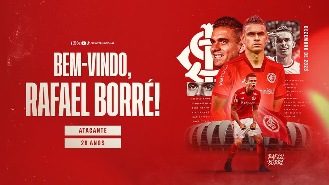 Señoras y Señores: Rafael Borré é do Inter