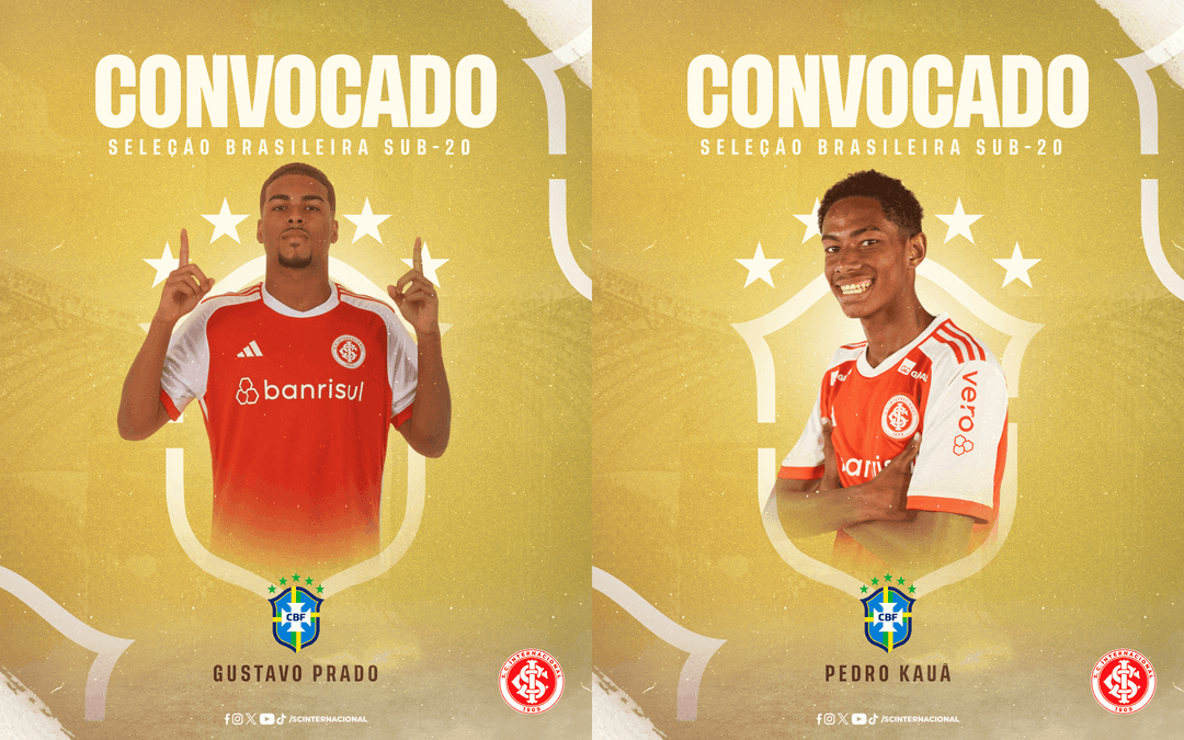 Gustavo Prado e Pedro Kauã são convocados para a Seleção Sub-20