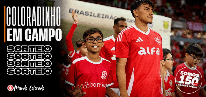 Cinco sócios(as) coloradinhos(as) serão sorteados(as) para entrar em campo contr...