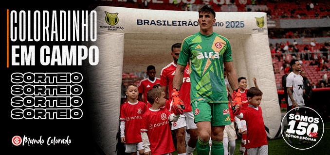 Cinco sócios(as) coloradinhos(as) serão sorteados(as) para entrar em campo contr...