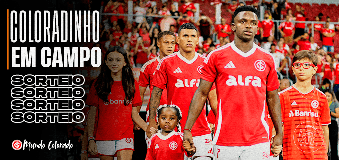 Cinco sócios(as) coloradinhos(as) serão sorteados(as) para entrar em campo contr...