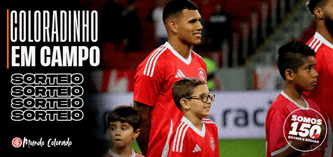 Cinco sócios(as) coloradinhos(as) serão sorteados(as) para entrar em campo no du...
