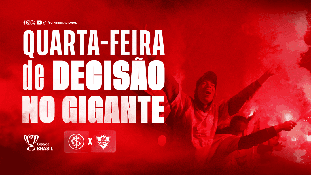 Apoie o Inter no primeiro jogo das oitavas de final da Copa do Brasil!